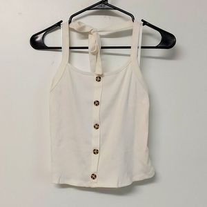 Cream Crop Top